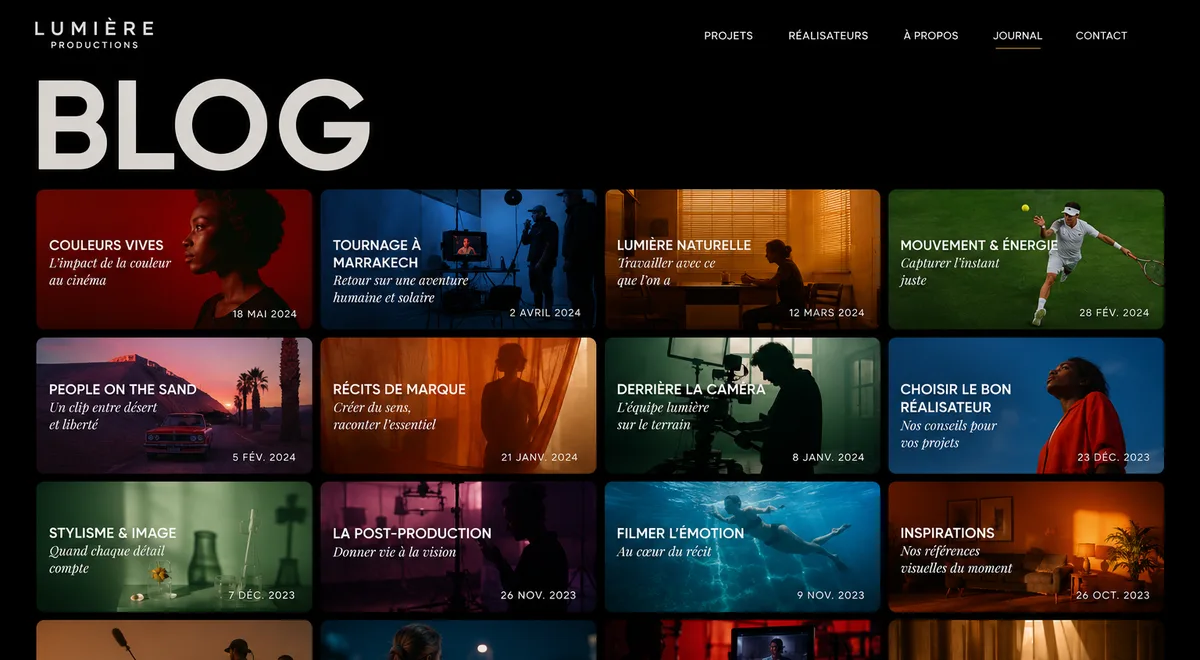 Page de site livré par Grateau