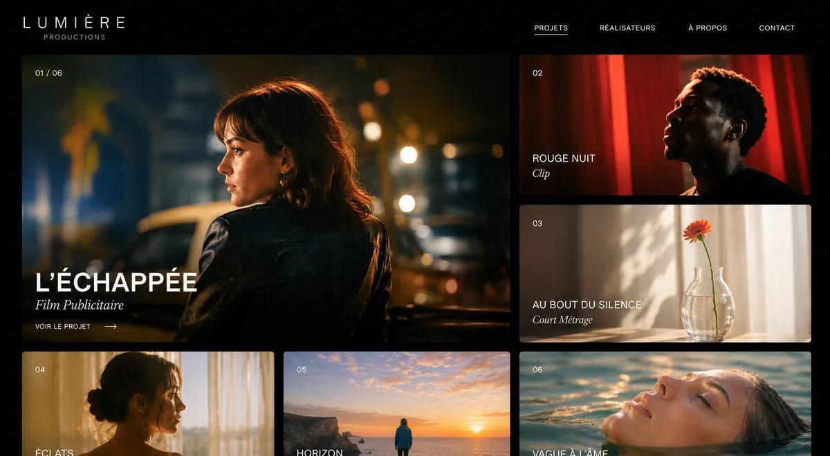 Page de site livré par Grateau