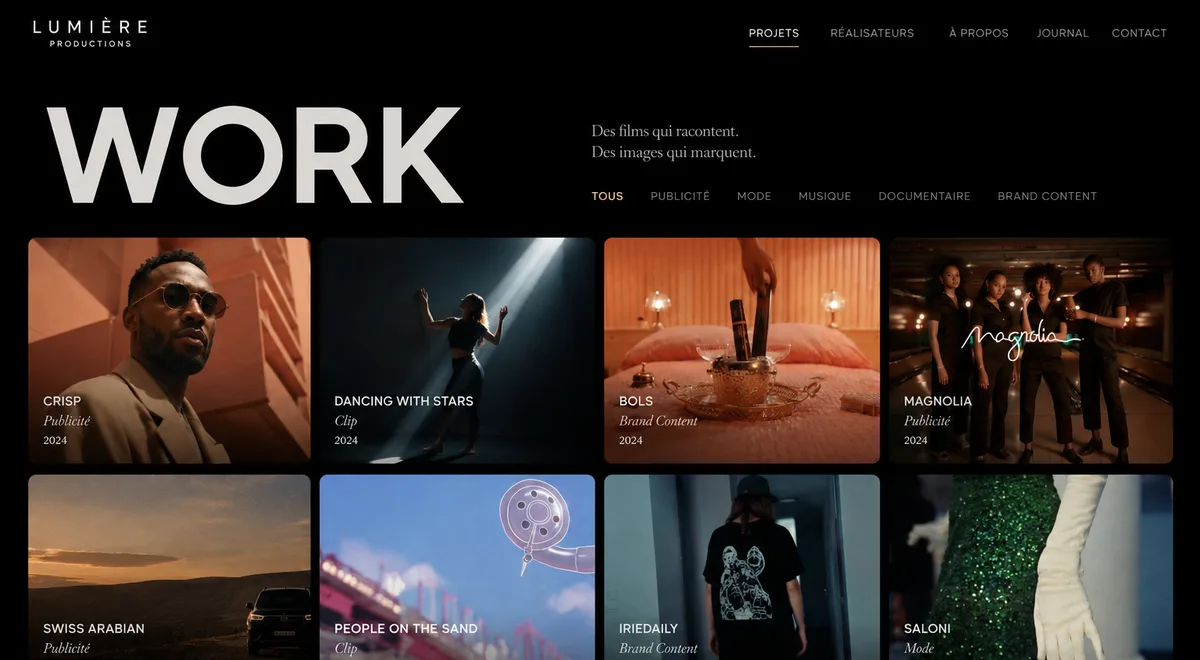 Page de site livré par Grateau