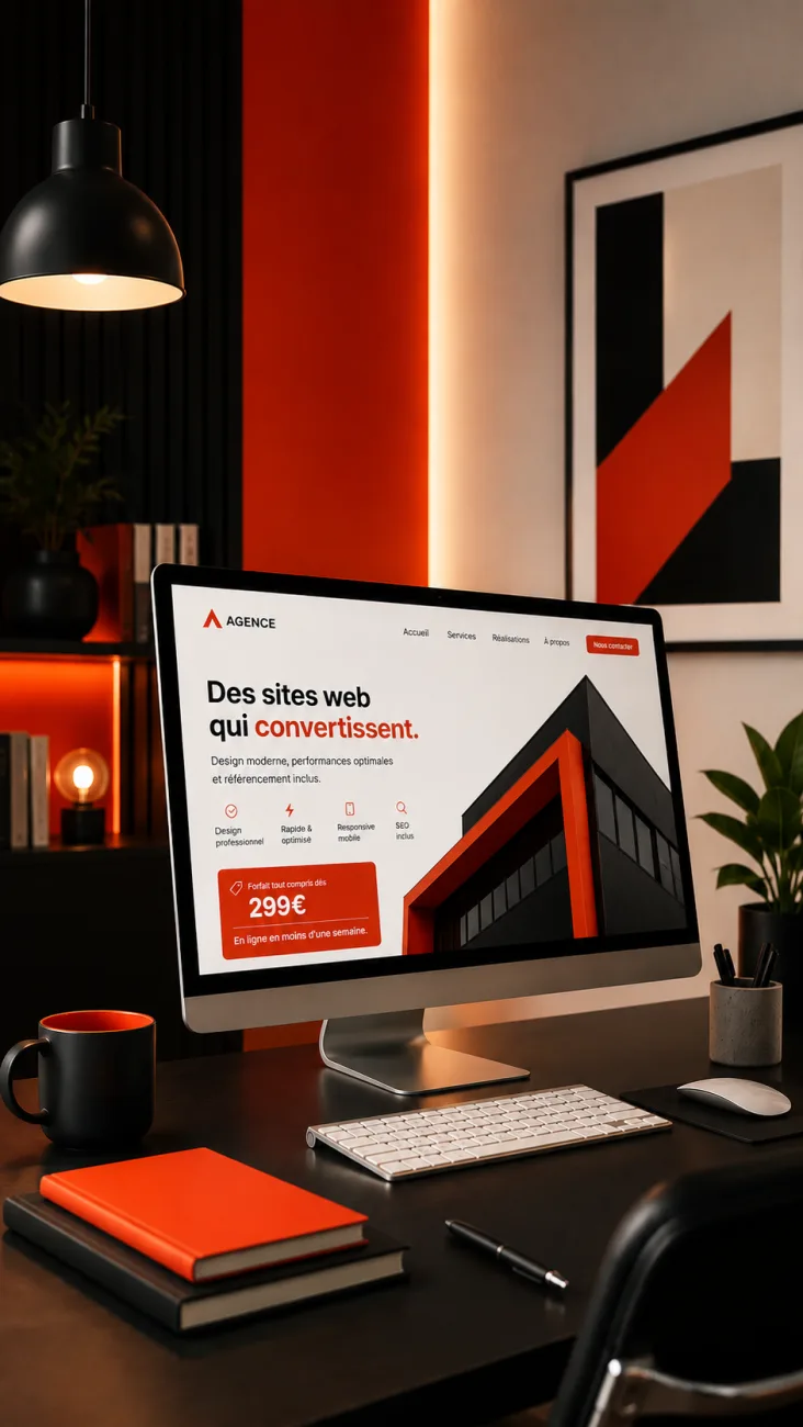 Aperçu d'un site vitrine moderne créé par Grateau