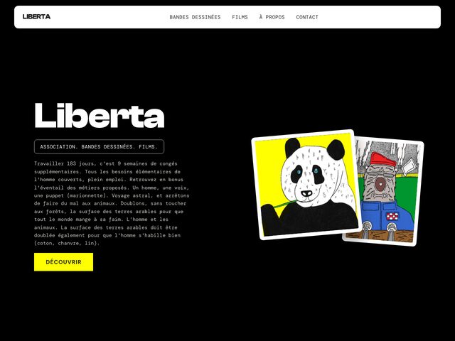 Site créé pour Liberta