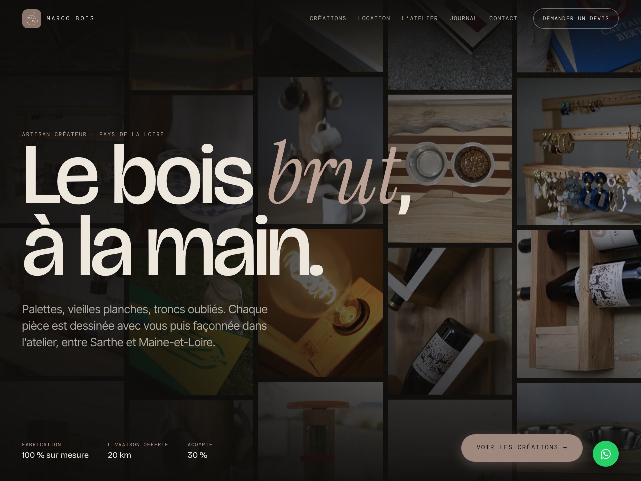 Site créé pour Marco Bois