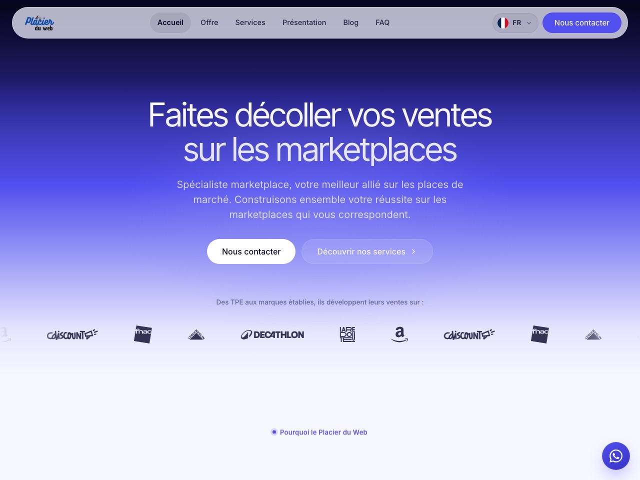 Site Placier du Web, expert marketplace
